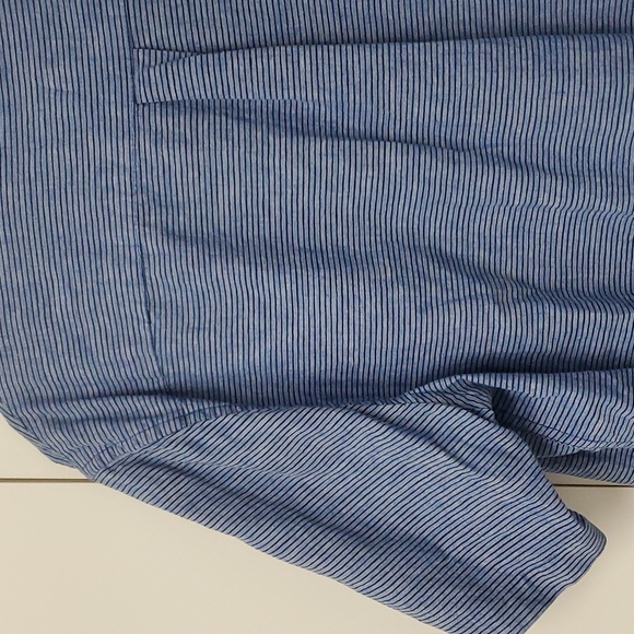 Old Navy Mens XL striped Blue Classic Button Down short Sleeved - Picture 10 of 12